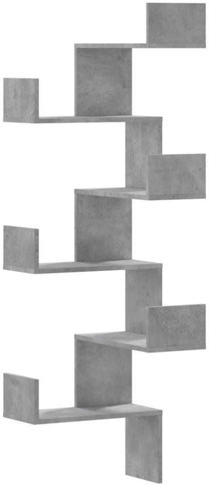 vidaXL Wand-Eckregal Betongrau 45x45x147 cm Holzwerkstoff 852639 Bild 1