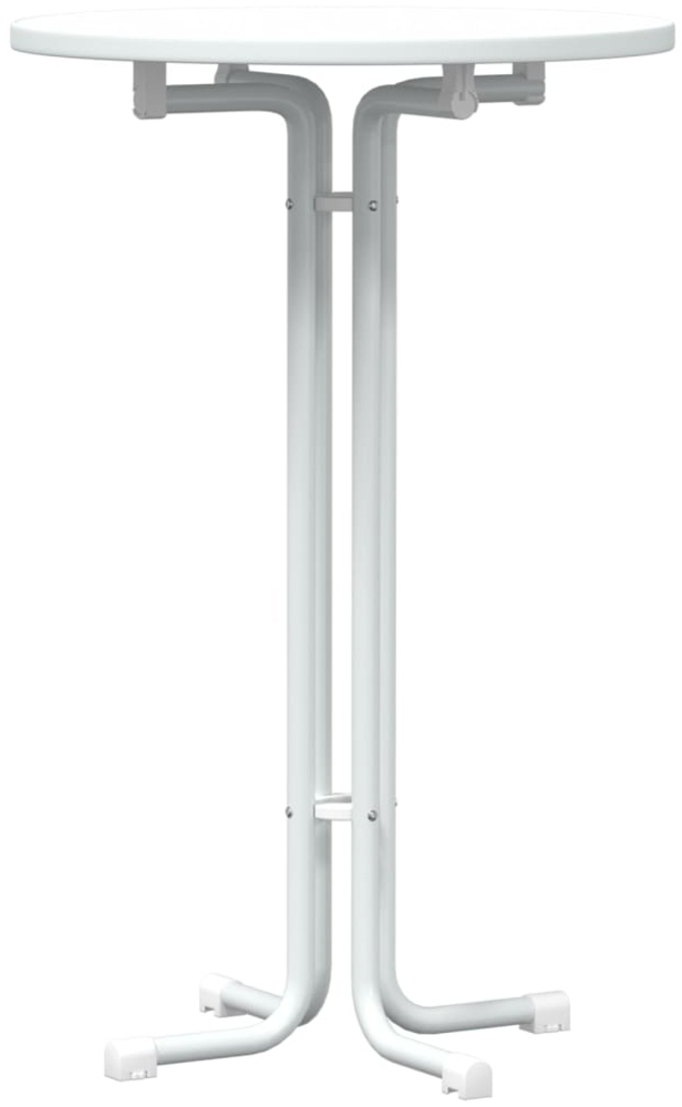 vidaXL Esstisch Weiß Ø70x110 cm Holzwerkstoff und Stahl 4008302 Bild 1