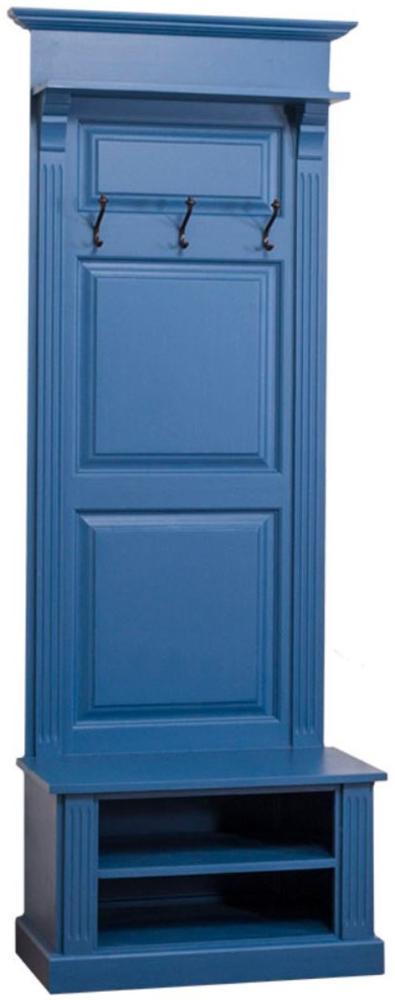 Casa Padrino Landhausstil Garderobe Blau 79 x 41 x H. 210 cm - Landhausstil Garderobenschrank Bild 1