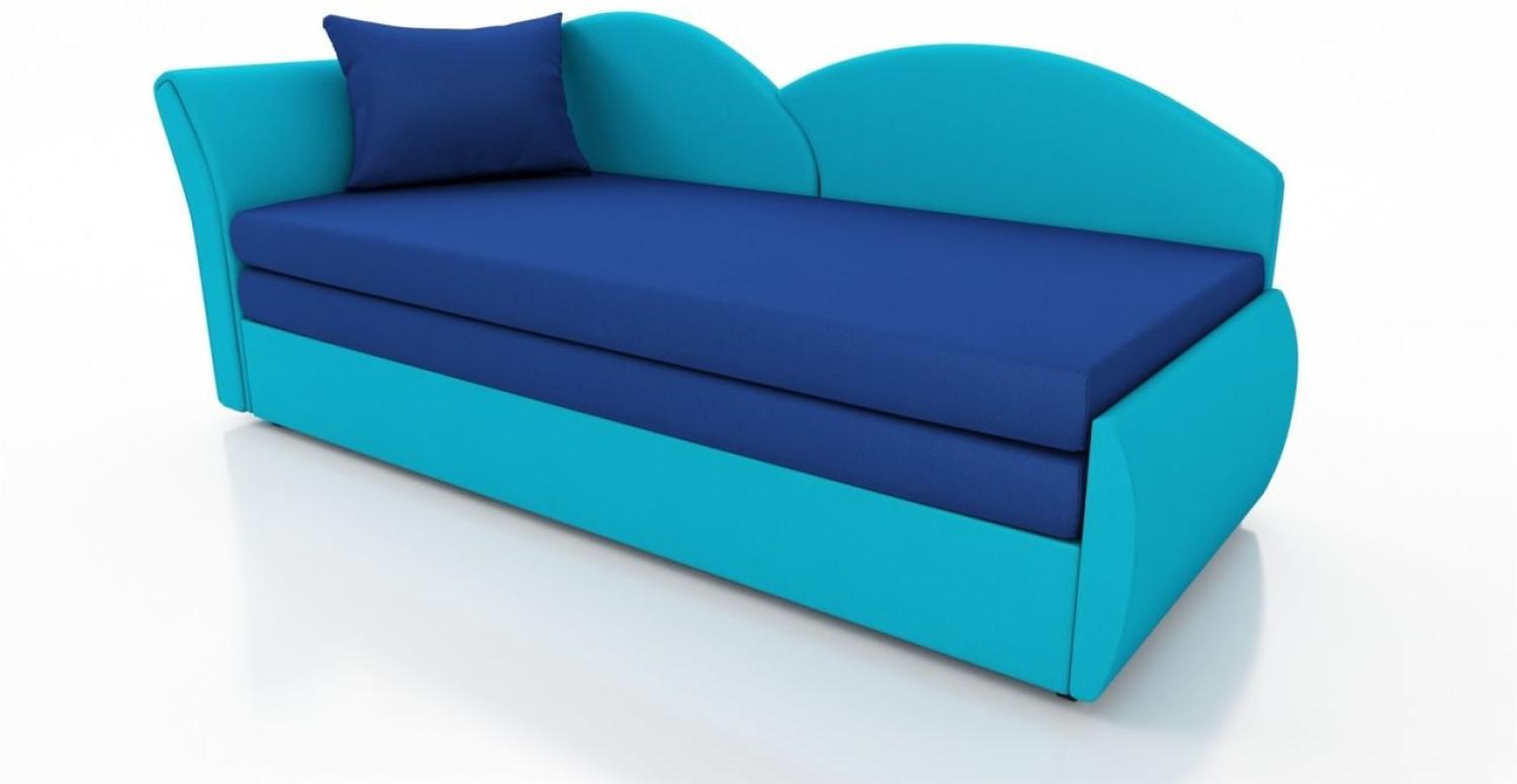 Sofa Schlafsofa inklusive Bettkasten ALINA / R- Stoff Alova Türkis / Blau Bild 1