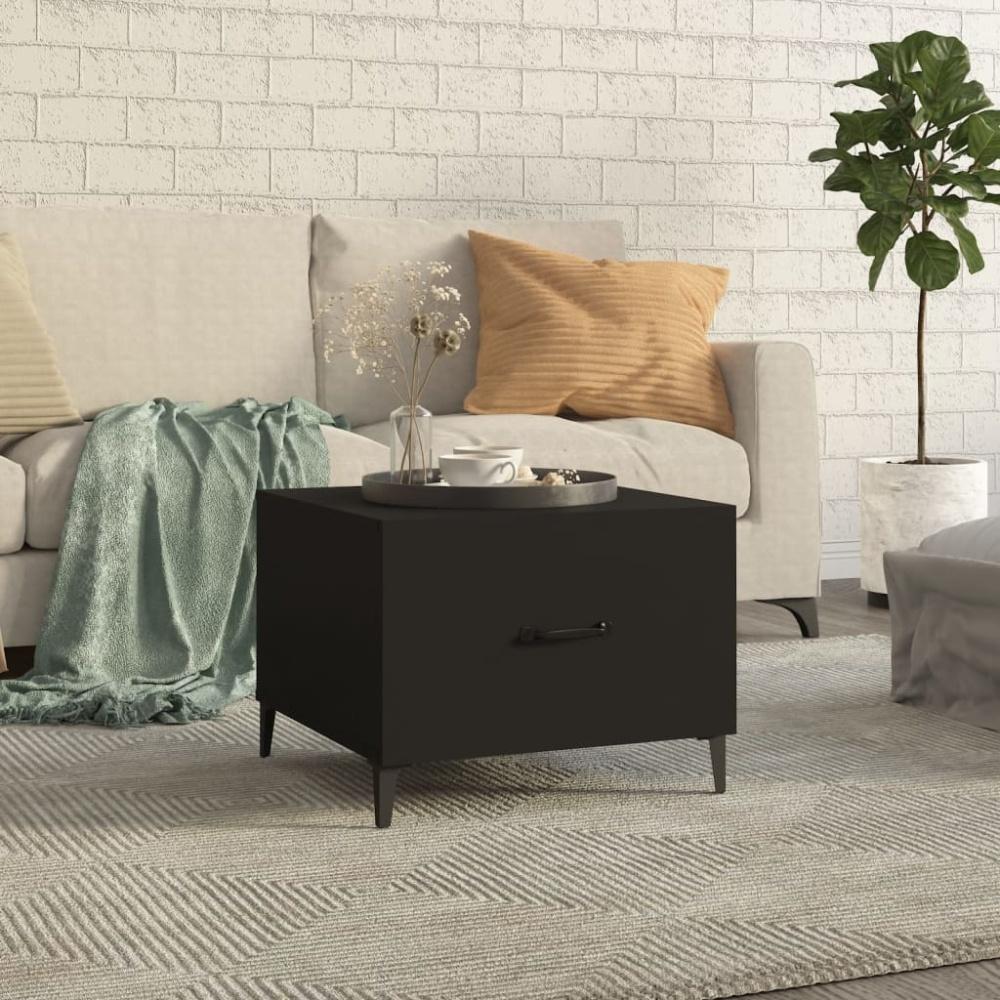 vidaXL Couchtisch mit Metallbeinen Schwarz 50x50x40 cm 812728 Bild 1