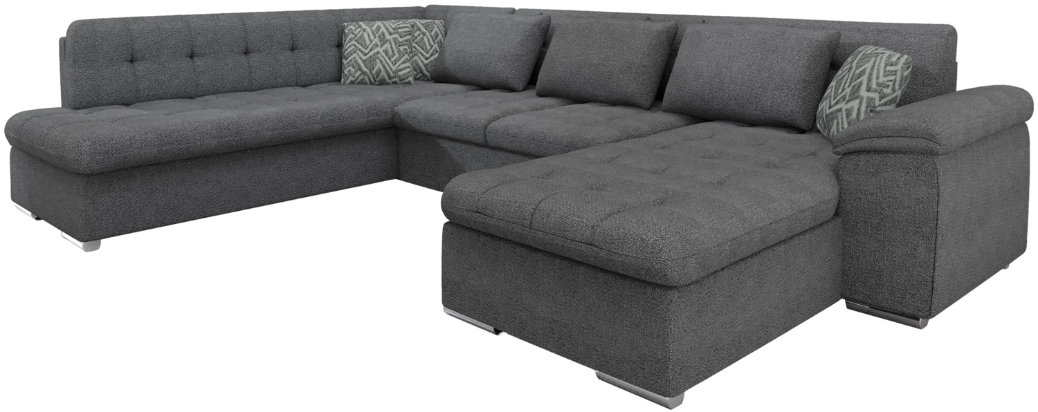 Ecksofa Niko Bis Premium (Farbe: Sicuro 80 + Sicuro 80 + Sempre 09, Seite: Rechts) Bild 1