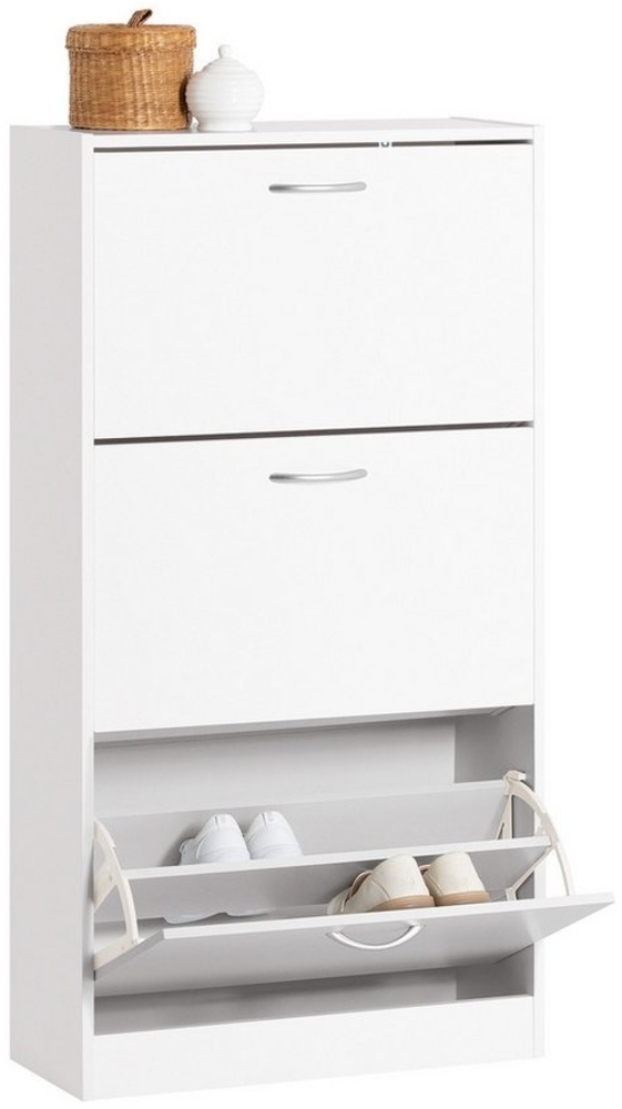 SoBuy Schuhschrank FSR110, Schuhständer Schuhschrank schmal, für Flur, Eingangsbereich Schuhkipper mit 2/3 Klappen Schuhregal Schuhkommode Schuhablage Bild 1