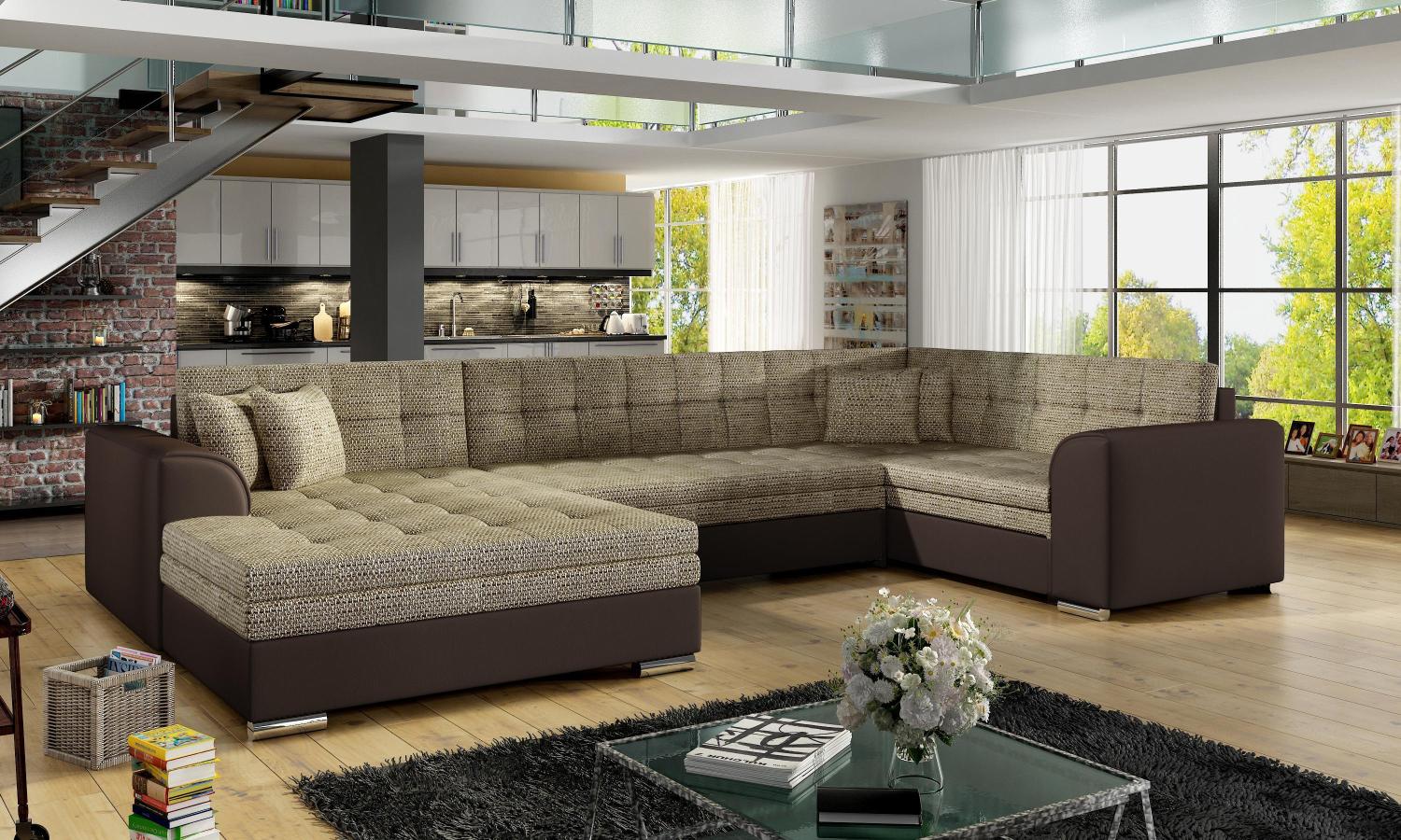 Wohnideebilder Damario Beige Ecksofas & Eckcouches Dam_04 Bild 1