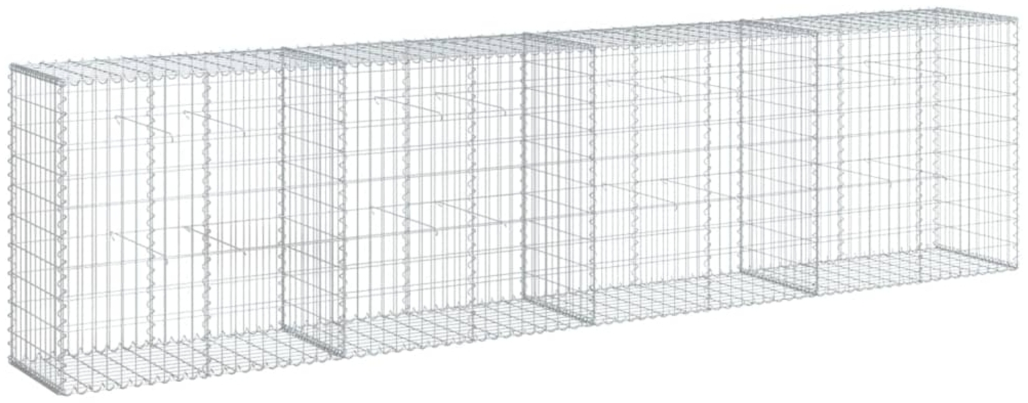 vidaXL Gabione mit Deckel 400x50x100 cm Verzinktes Eisen 3295145 Bild 1