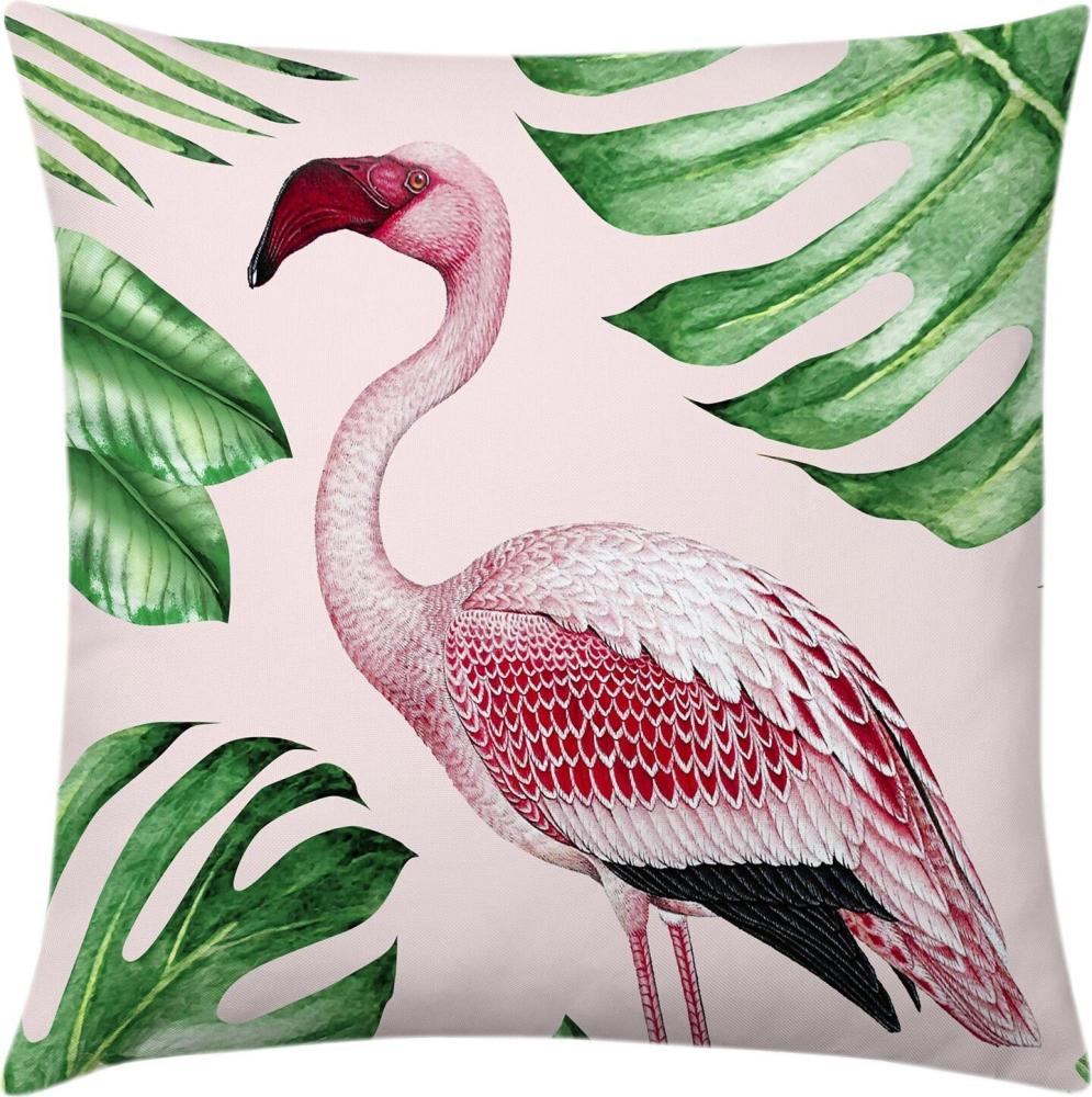 Traumschlaf Outdoor Dekokissenhülle Jungle Flamingo|40x40 cm Bild 1