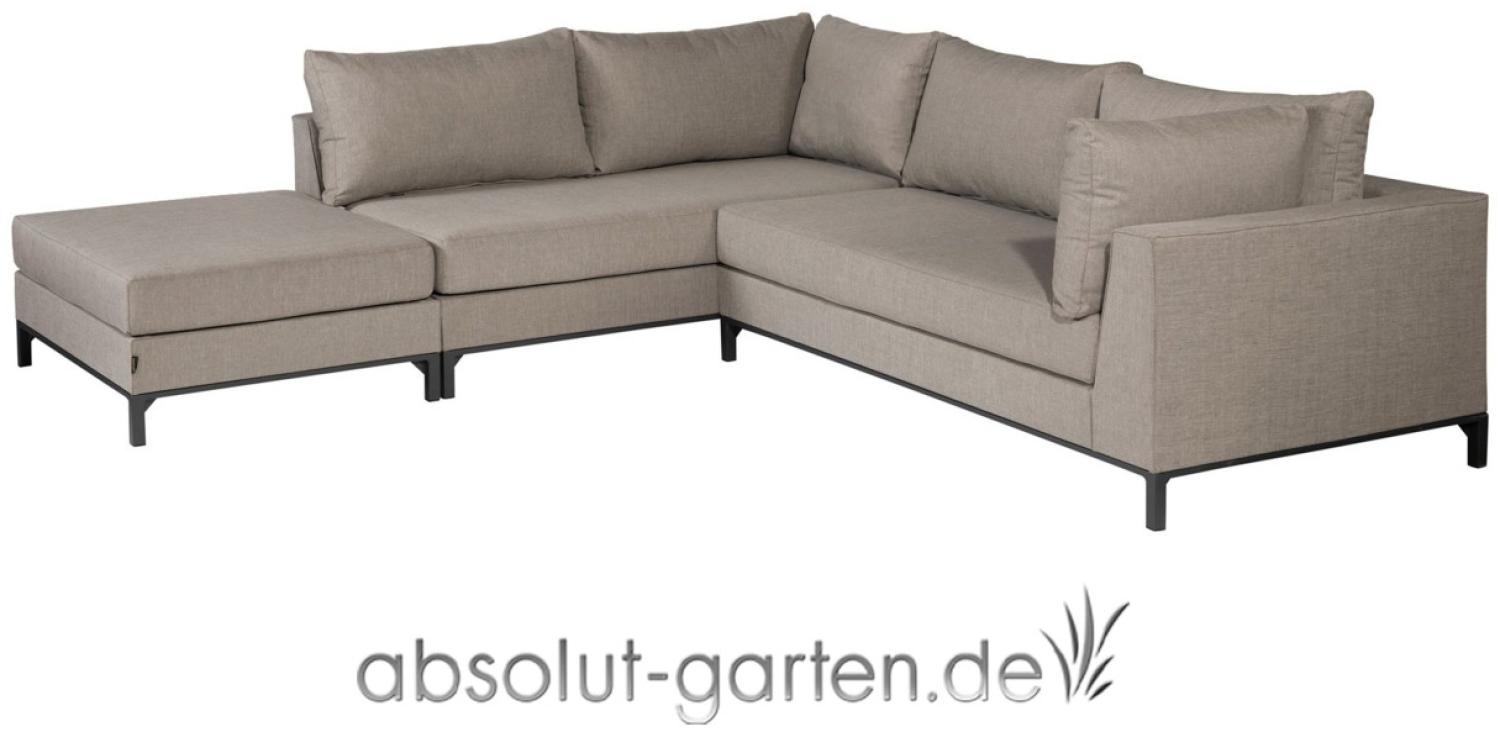 Gartenecksofa Sicilie mit Kissen Links, Taupe Bild 1