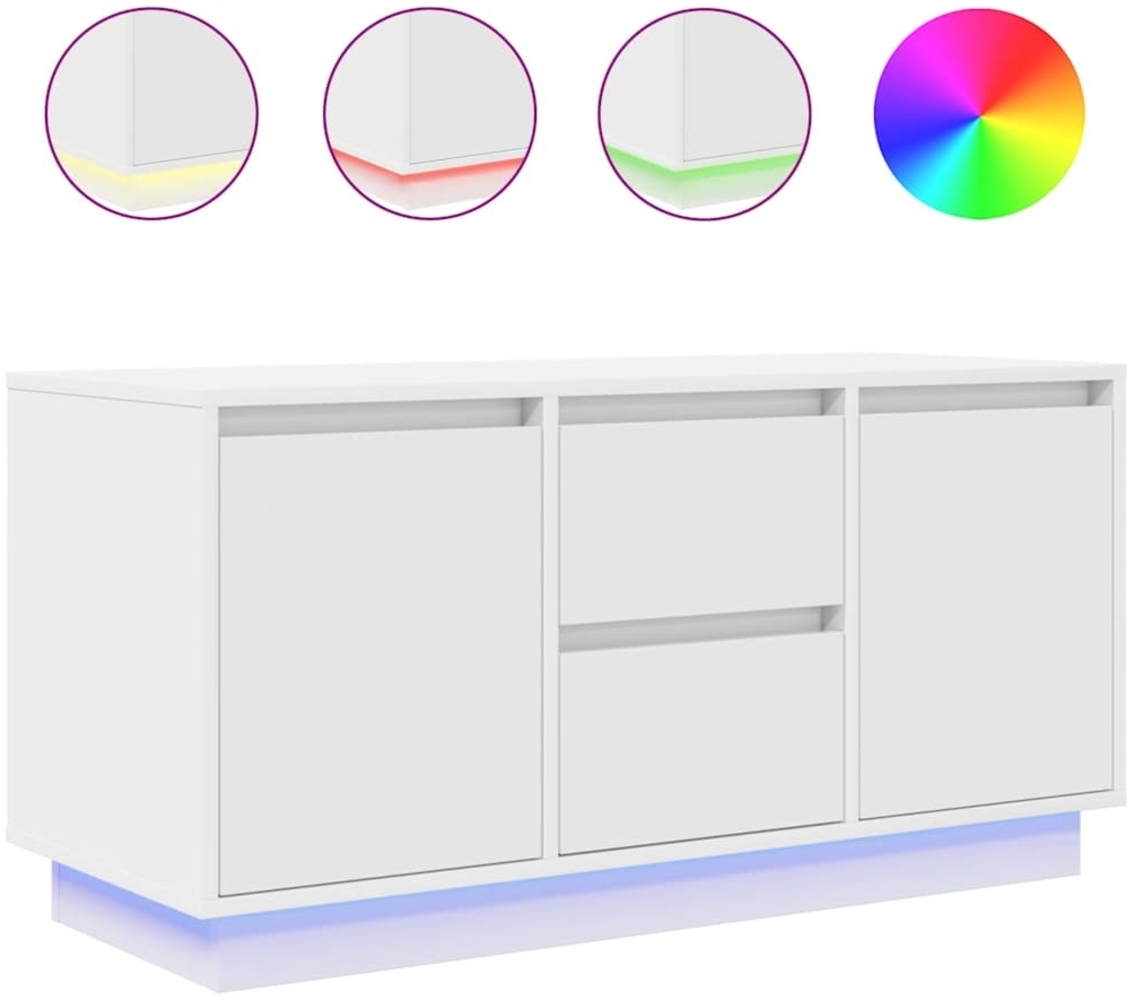vidaXL TV-Schrank mit LED-Leuchten Weiß 100x41x50 cm 861409 Bild 1
