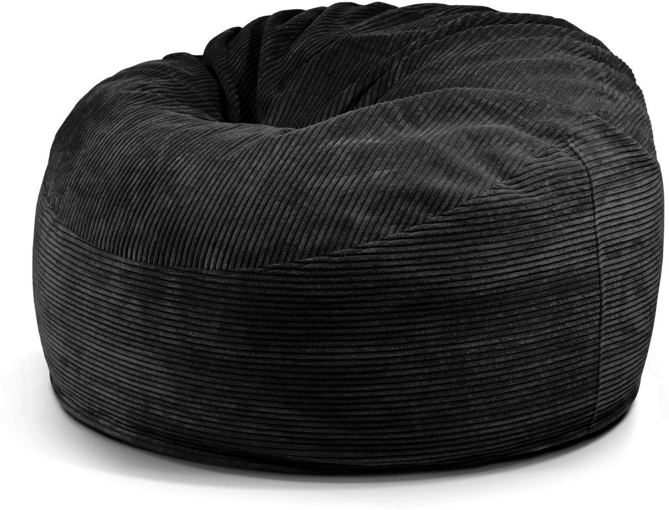 Schaumstoffsitzsack ‘OM 110‘, Bezugstoff - Waves, 100% Polyester, Black, 75x110x110 cm. Bild 1