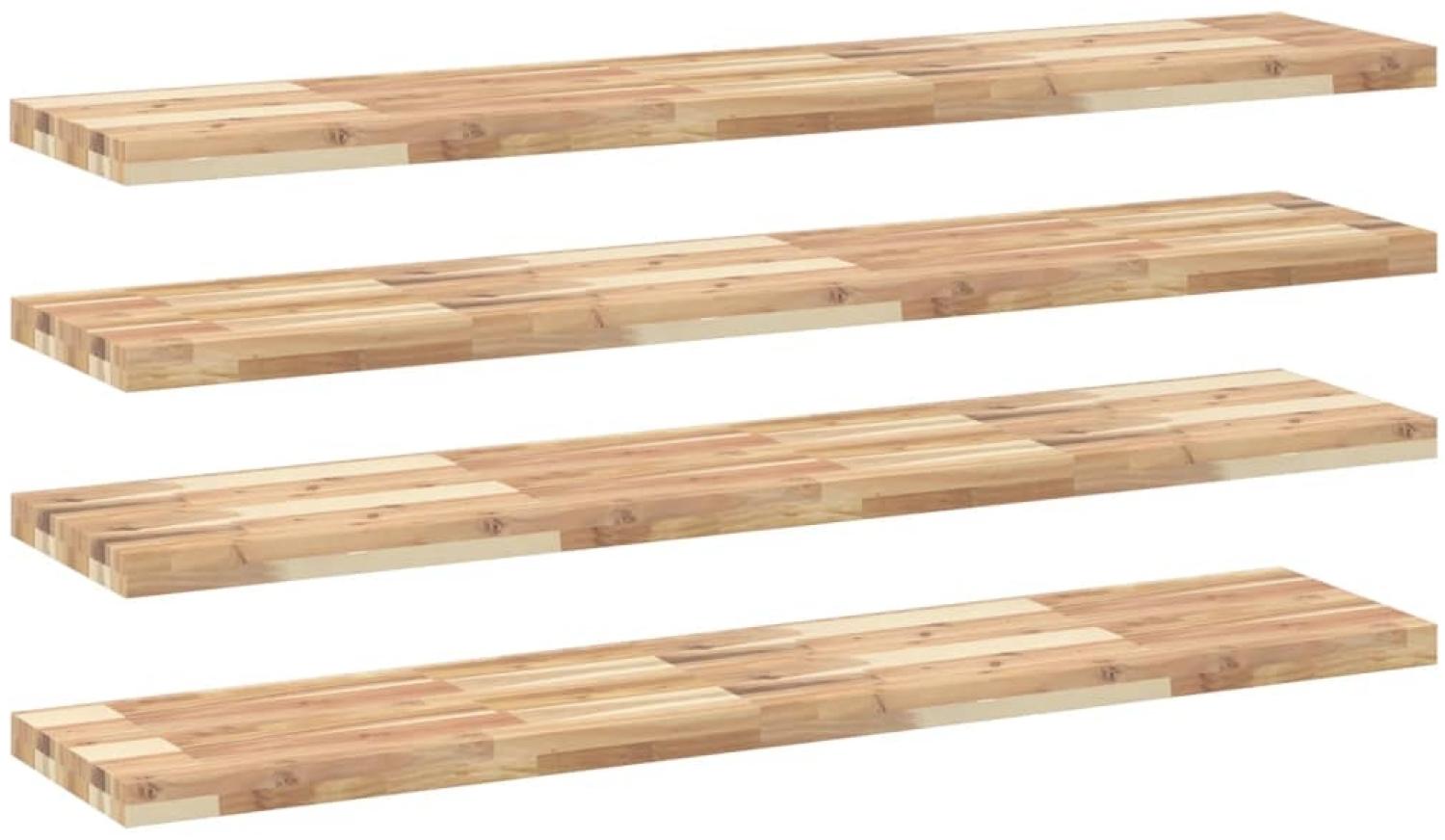 vidaXL Schweberegale 4 Stk. 120x30x4 cm Massivholz Akazie Unbehandelt 3279462 Bild 1