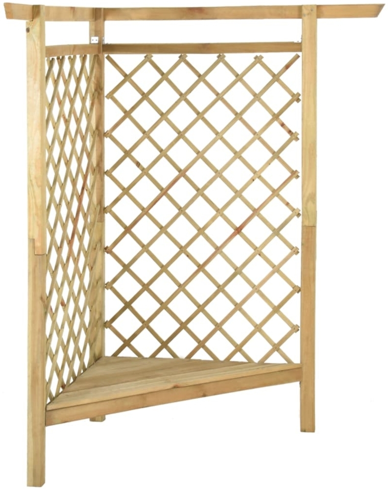 vidaXL Eckpergola mit Bank 166x81x174 cm Kiefernholz Imprägniert 318418 Bild 1