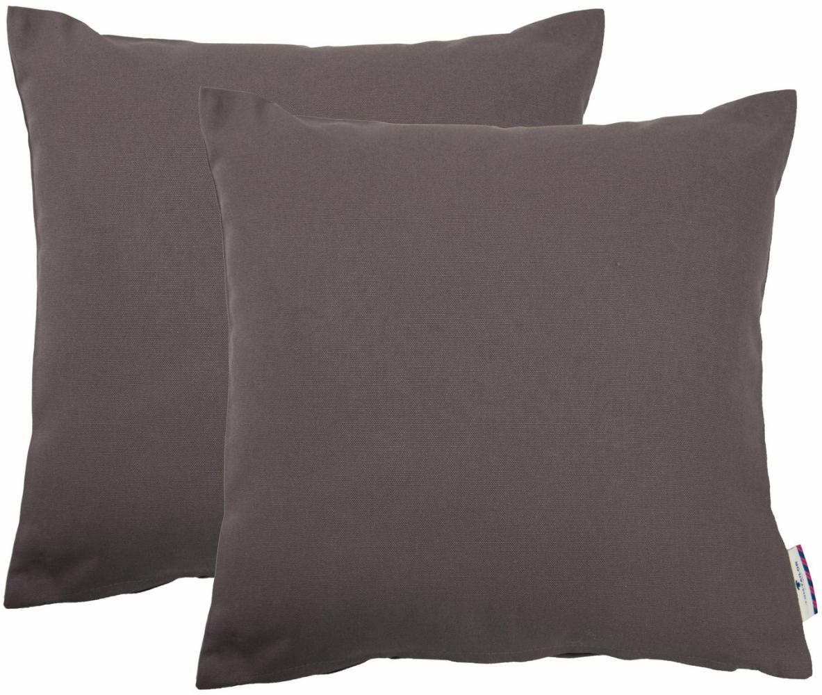 TOM TAILOR HOME Dekokissen Dove, unifarben, Kissenhüllen ohne Füllung, 2er Pack Bild 1