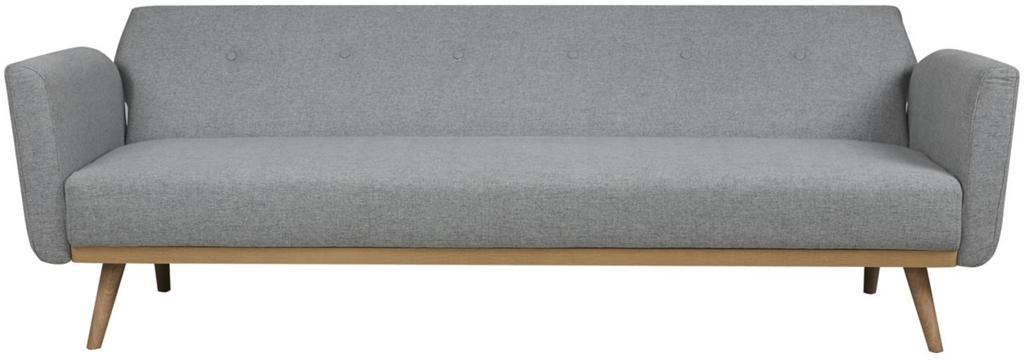 Schlafsofa 3-Sitzer SALESFEVER, Strukturstoff Hellgrau Bild 1