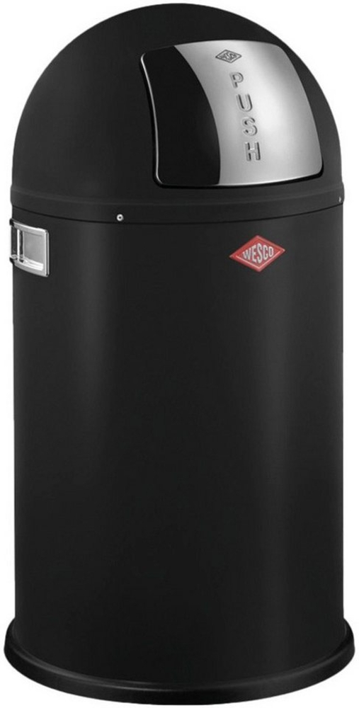 Wesco 'Pushboy Junior' Abfallsammler, 22 Liter, Stahlblech, Schwarz Matt Bild 1