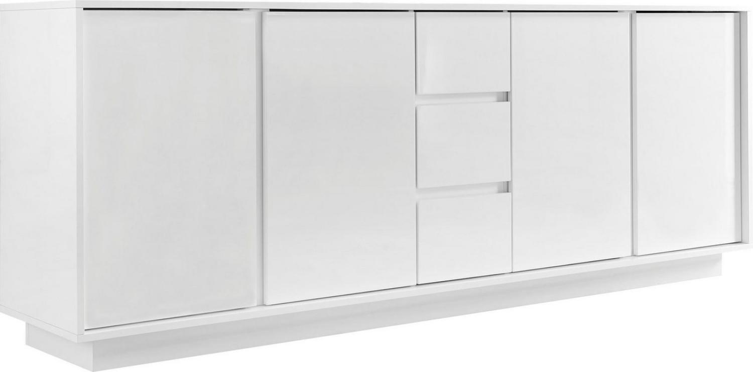 Sideboard 'ICE', weiß Hochglanz Lack, 210 cm Bild 1