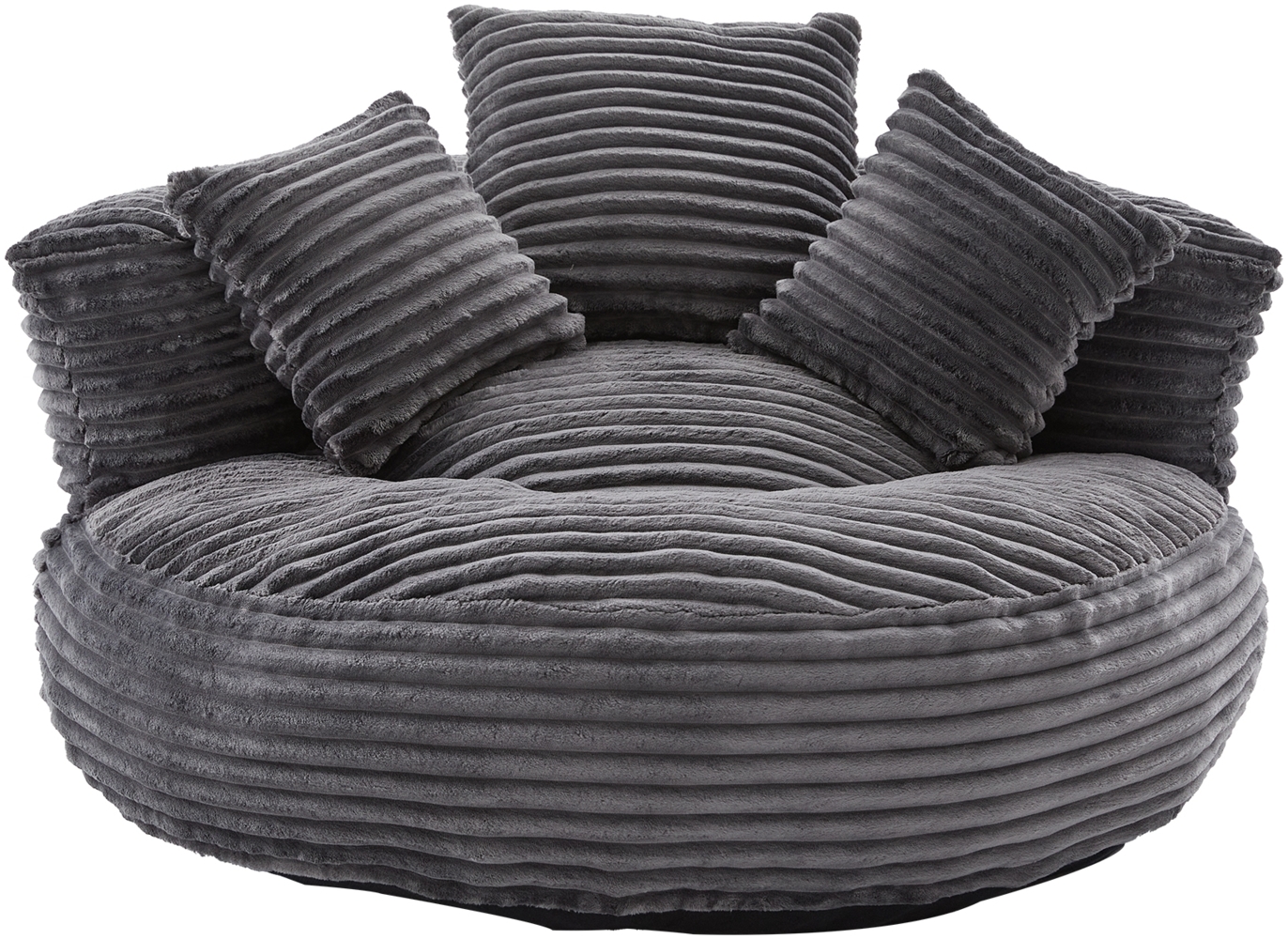 LVHOM XXL Sitzsack Cord mit 3 Kissen, Lazy Sofa Kuschelig & Atmungsaktiv, Memory Foam Split, 108x108x52cm Bild 1