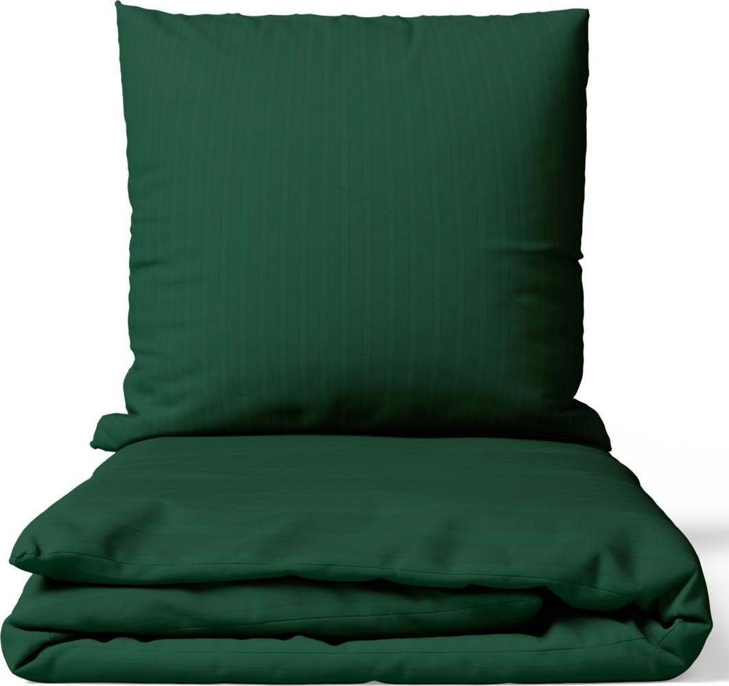 Leonado Vicenti Bettwäsche Luxuriöses Satin Set Damast, Satin, 2 teilig, elegantes Streifen Design, 100% Baumwolle, mit Reißverschluss Bild 1