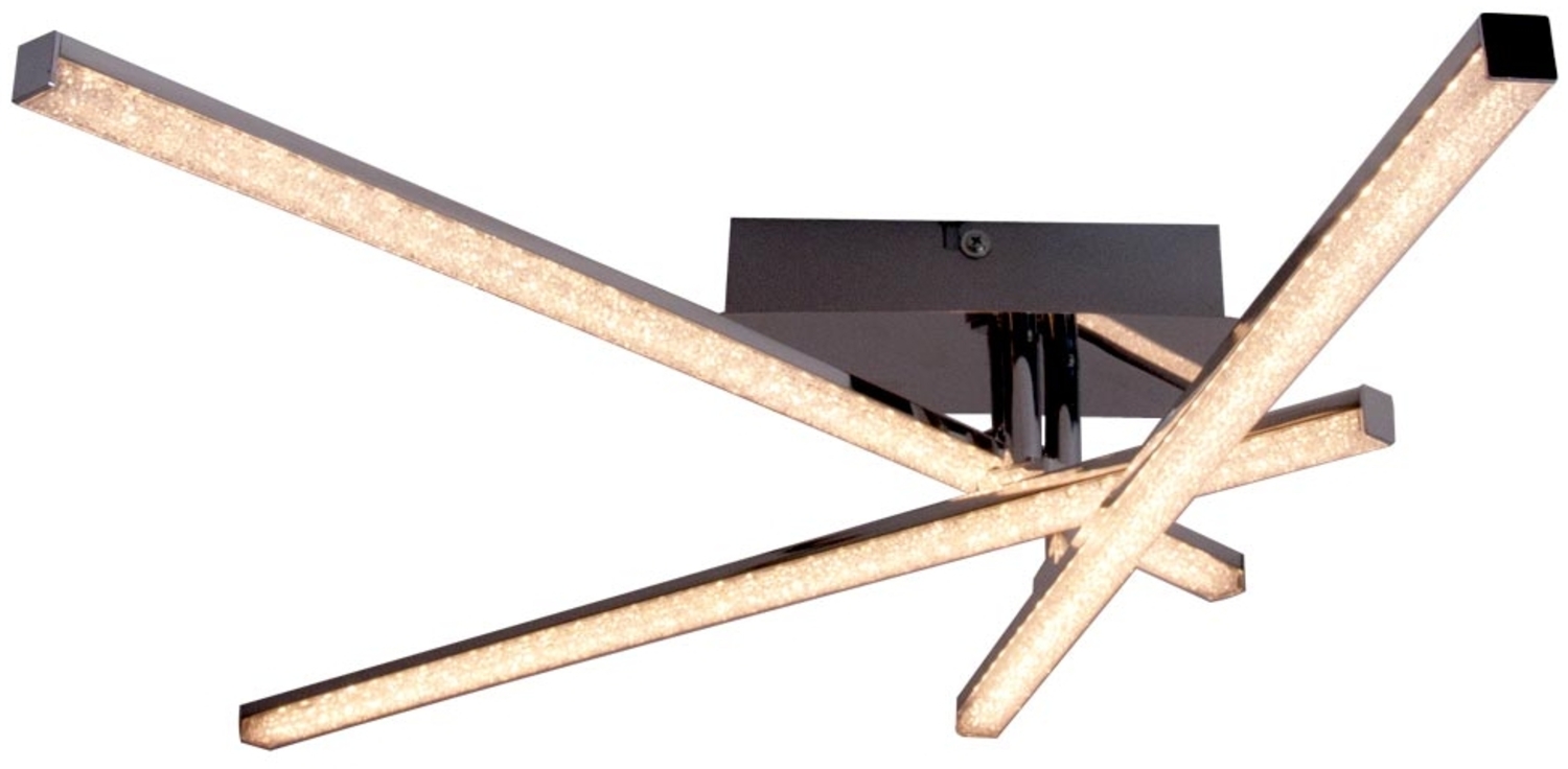 LED Deckenleuchte, Spots beweglich, Kristalle klar, L 77cm Bild 1