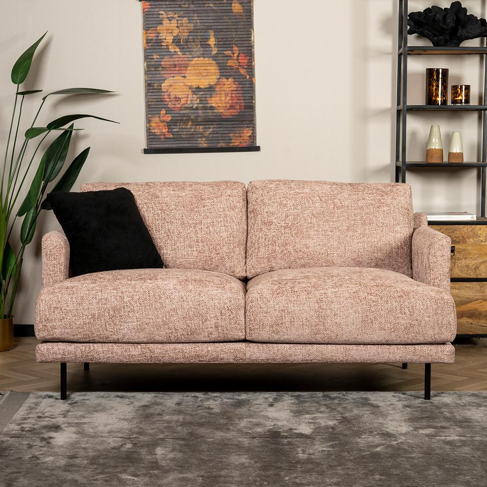 Bronx71 Chenille Sofa Denver 2,5-Sitzer rosa Bild 1