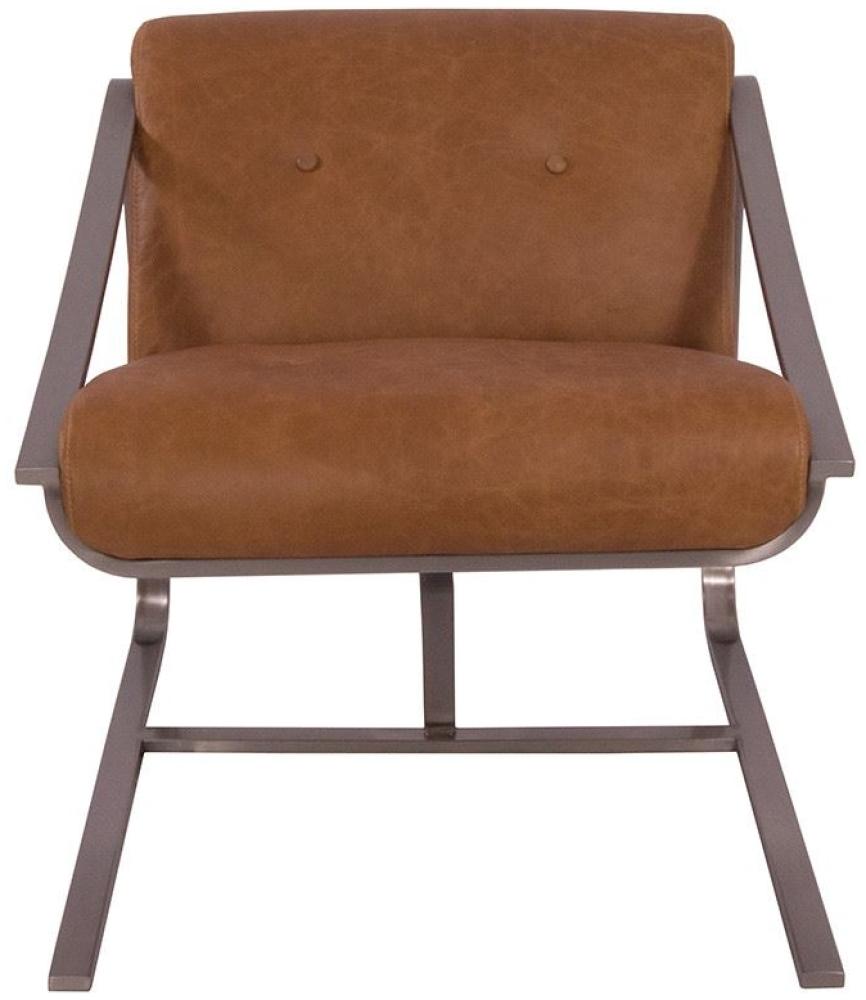 Freischwinger-Sessel Aldgate Columbia-Brown Edelstahl Bild 1