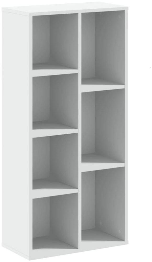 vidaXL Bücherregal Weiß 50x25x105 cm Holzwerkstoff 852789 Bild 1