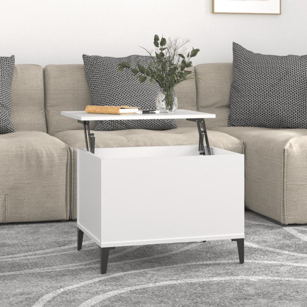 vidaXL Couchtisch Weiß 60x44,5x45 cm Holzwerkstoff 819572 Bild 1