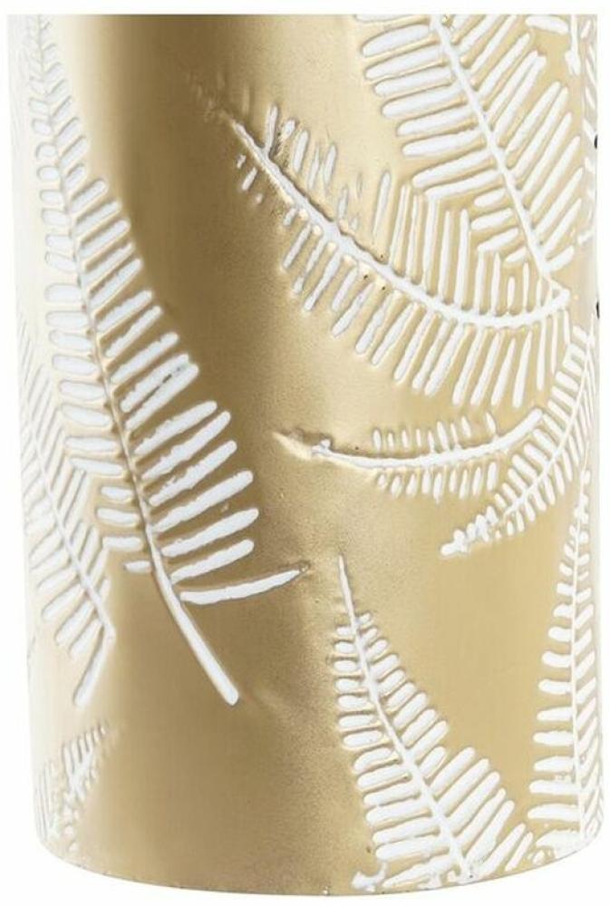 Vase DKD Home Decor Gold Metall Creme Tropical Pflanzenblatt (21 x 21 x 71 cm) Bild 1