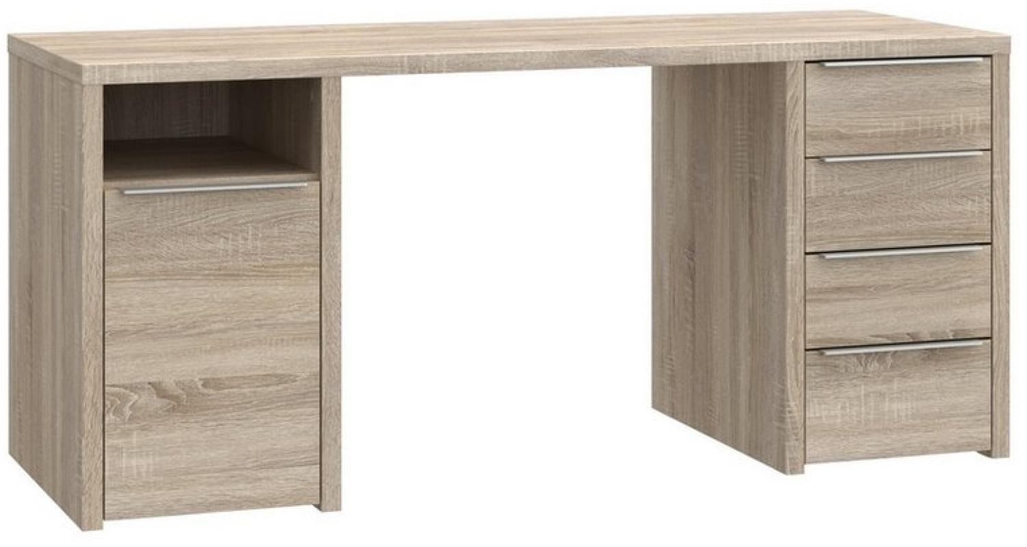 FORTE Calpe Schreibtisch, Holzwerkstoff, Beige, 160 x 72,2 x 60 cm Bild 1