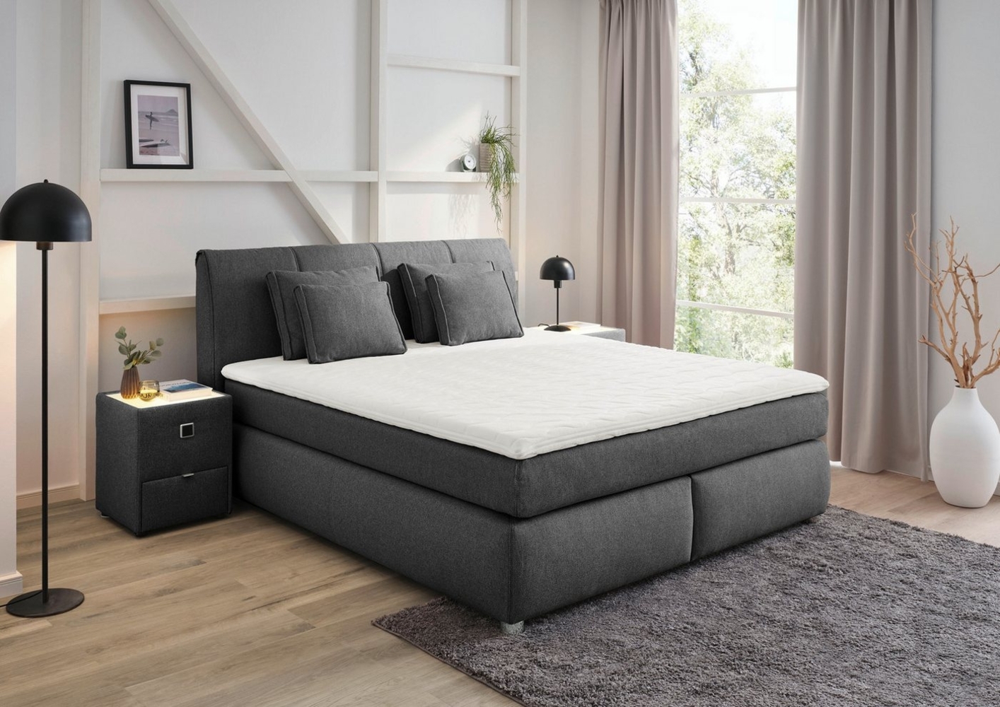 Jockenhöfer Gruppe Boxspringbett "Carla", OTTOs Choice! Topseller, wahlweise mit oder ohne Bettkasten, inkl. 4 Kissen, erhältlich in den Breiten 160 & 180cm Bild 1