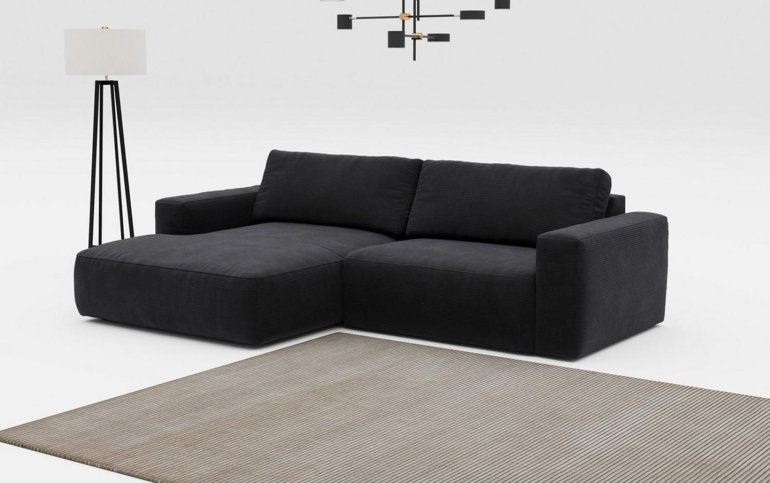 COTTA Ecksofa Lasso L-Form, mit breiter Recamiere im trendigen Cord oder angenehmen Strukturstoff Bild 1