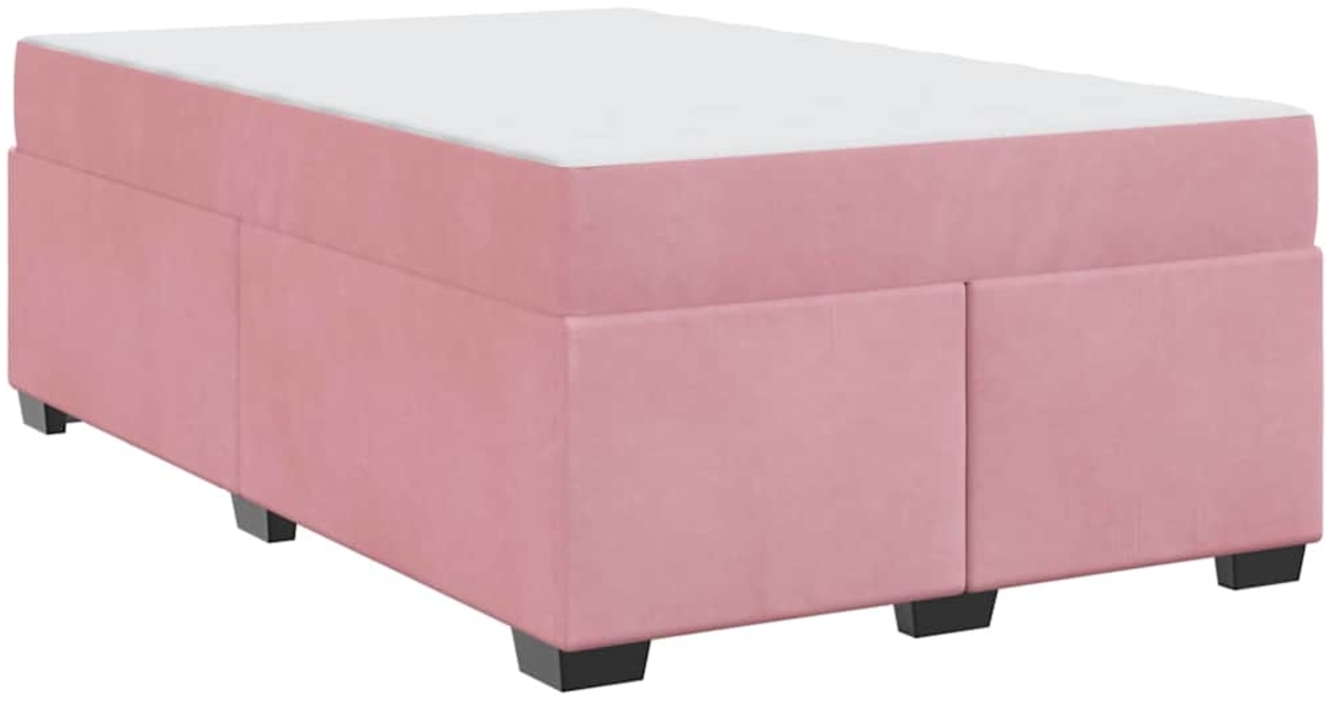 vidaXL Bettrahmen mit Matratze Rosa 120 x 190 cm Stoff 3399283 Bild 1