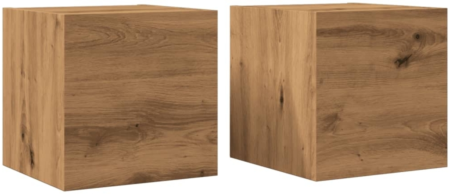 vidaXL TV-Wandschränke 2 Stk. Artisan-Eiche 30,5x30x30 cm 856415 Bild 1