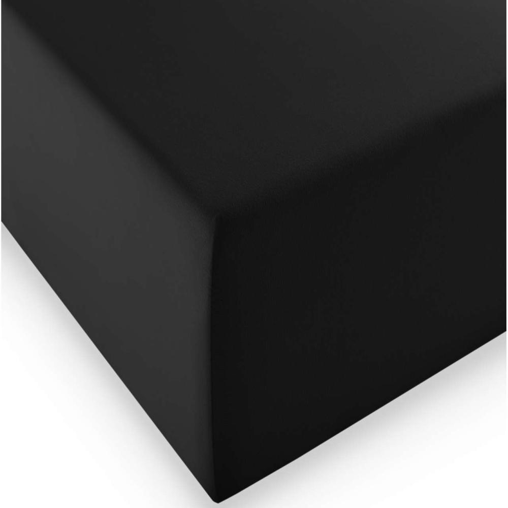 Fleuresse Boxspring- und Wasserbetten Jersey-Spannlaken comfort XL Farbe 0941 schwarz, Größe 90x200 Bild 1