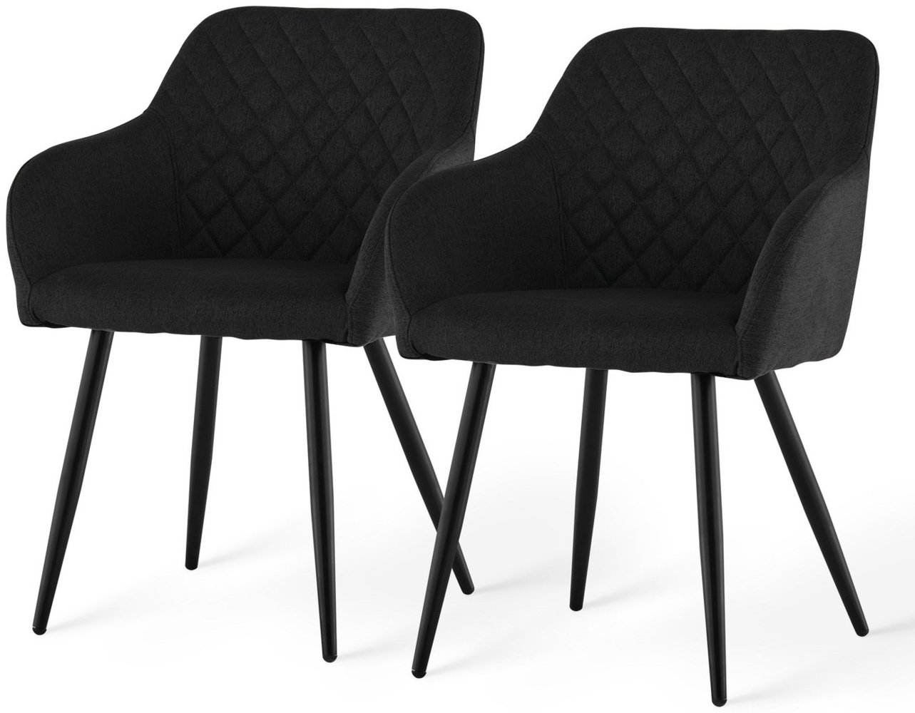 CLIPOP Esszimmerstuhl Freizeit-Lounge-Stuhl (2er Set), Küchenstuhl,Polstersessel aus Leinenstoff Bild 1