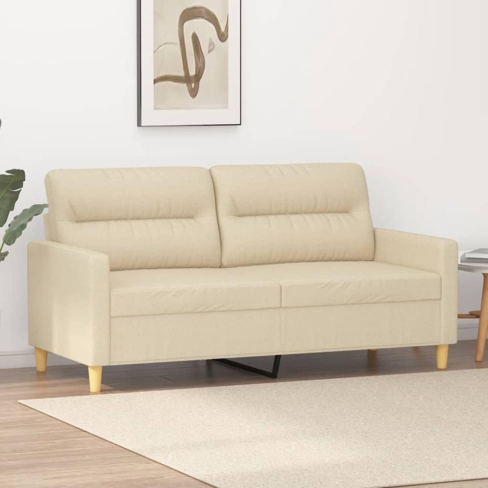 vidaXL 2-Sitzer-Sofa Creme 140 cm Stoff 359237 Bild 1