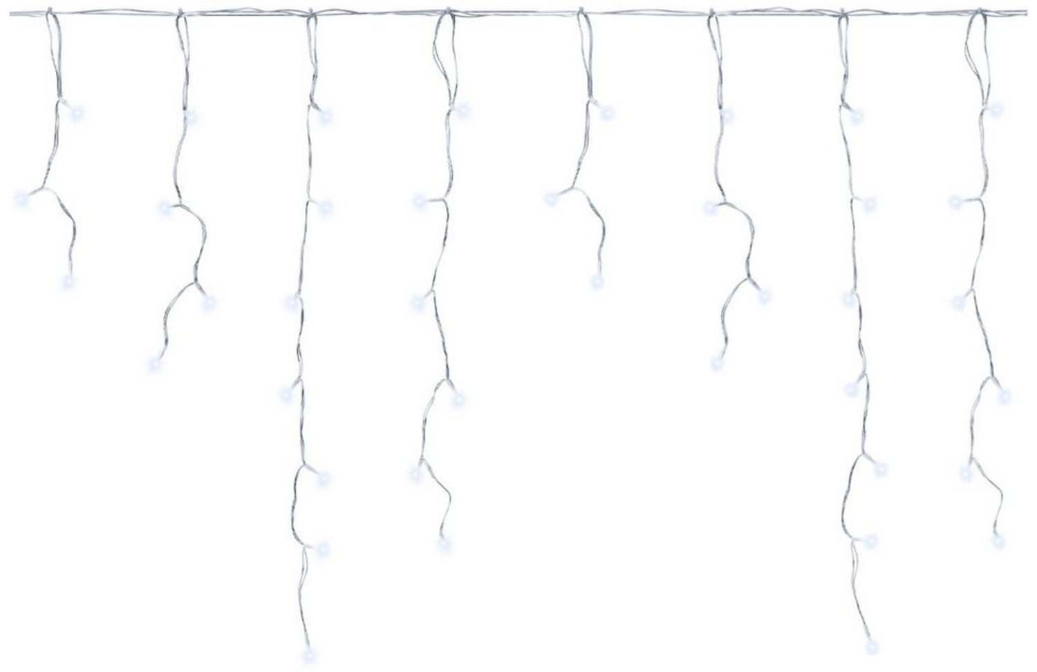 Clanmacy LED-Lichterkette LED Eisregen Outdoor Eisregen Lichtervorhang 10M 200LEDs Kaltweiß, Weihnachten Bild 1