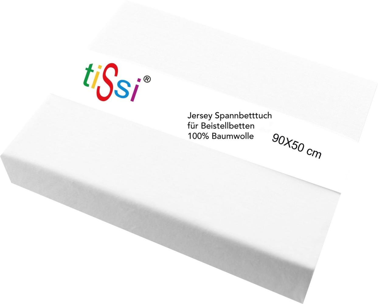 tiSsi® Spannbettlaken Maxi, Jersey, Gummizug: rundum, (1 Stück), für Beistellbetten Bild 1