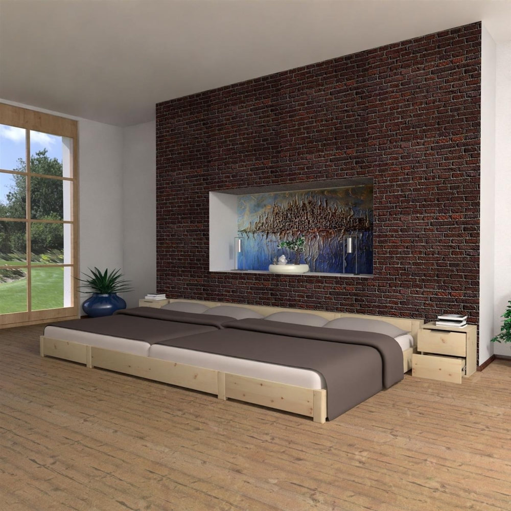 Familienbett "Familien-Nesterl" 360 200 23 Zirbe 90/180/90cm ohne Ablage Bild 1