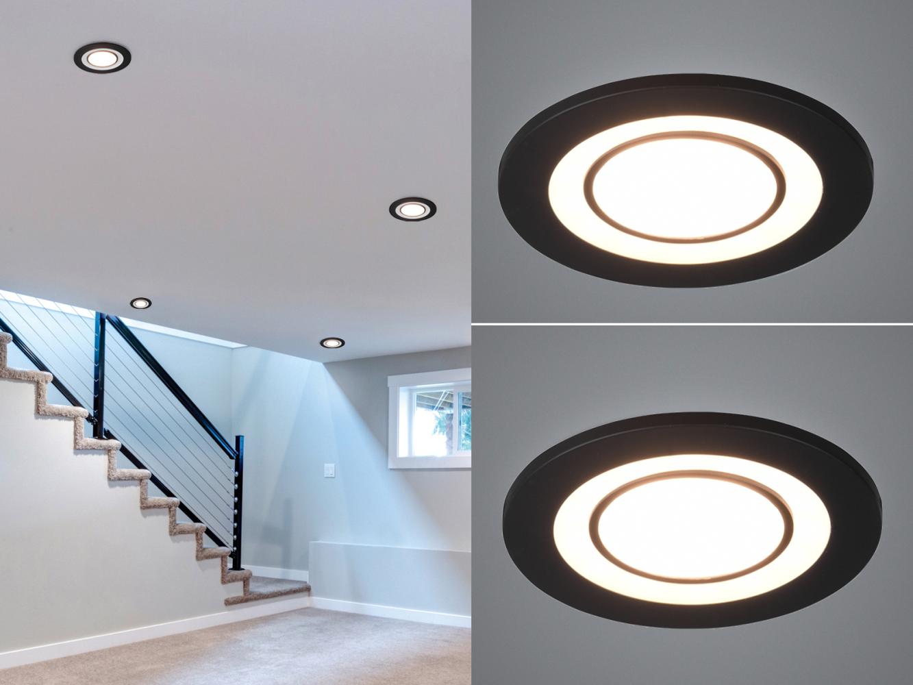 TRIO Leuchten LED Einbaustrahler, LED fest integriert, 2er Set Deckeneinbauleuchten, Einbau Decken-spot Lichtspots, Ø8,2cm Bild 1