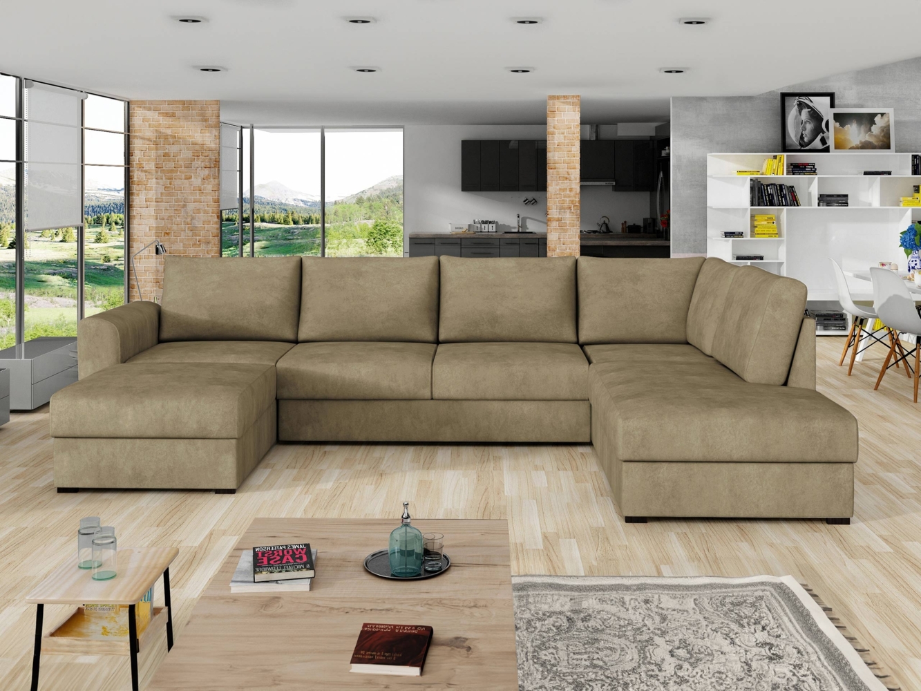 Ecksofa Wilma (Farbe: Zetta 291, Seite: Rechts) Bild 1