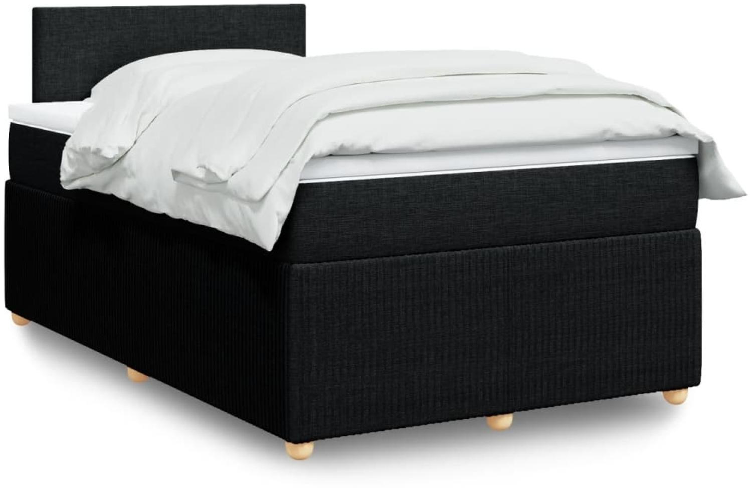 Boxspringbett mit Matratze Schwarz 120x190 cm Stoff 3289690 Bild 1