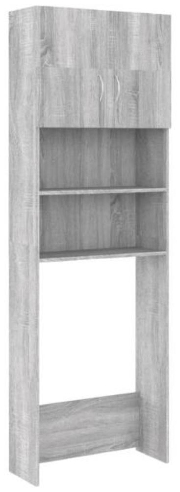 Waschmaschinenschrank Grau Sonoma 64x25,5x190 cm Bild 1