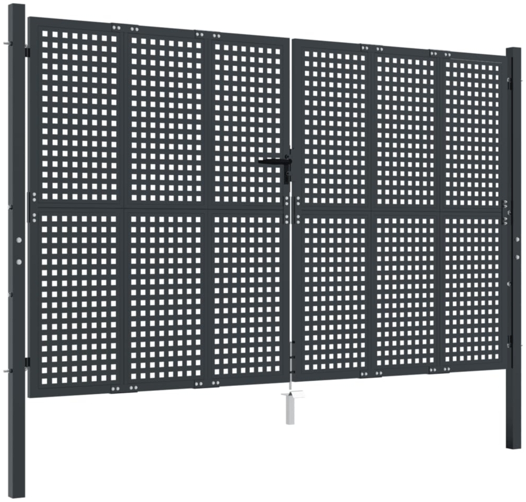 vidaXL Gartentor Anthrazit 300x200 cm Stahl 154570 Bild 1