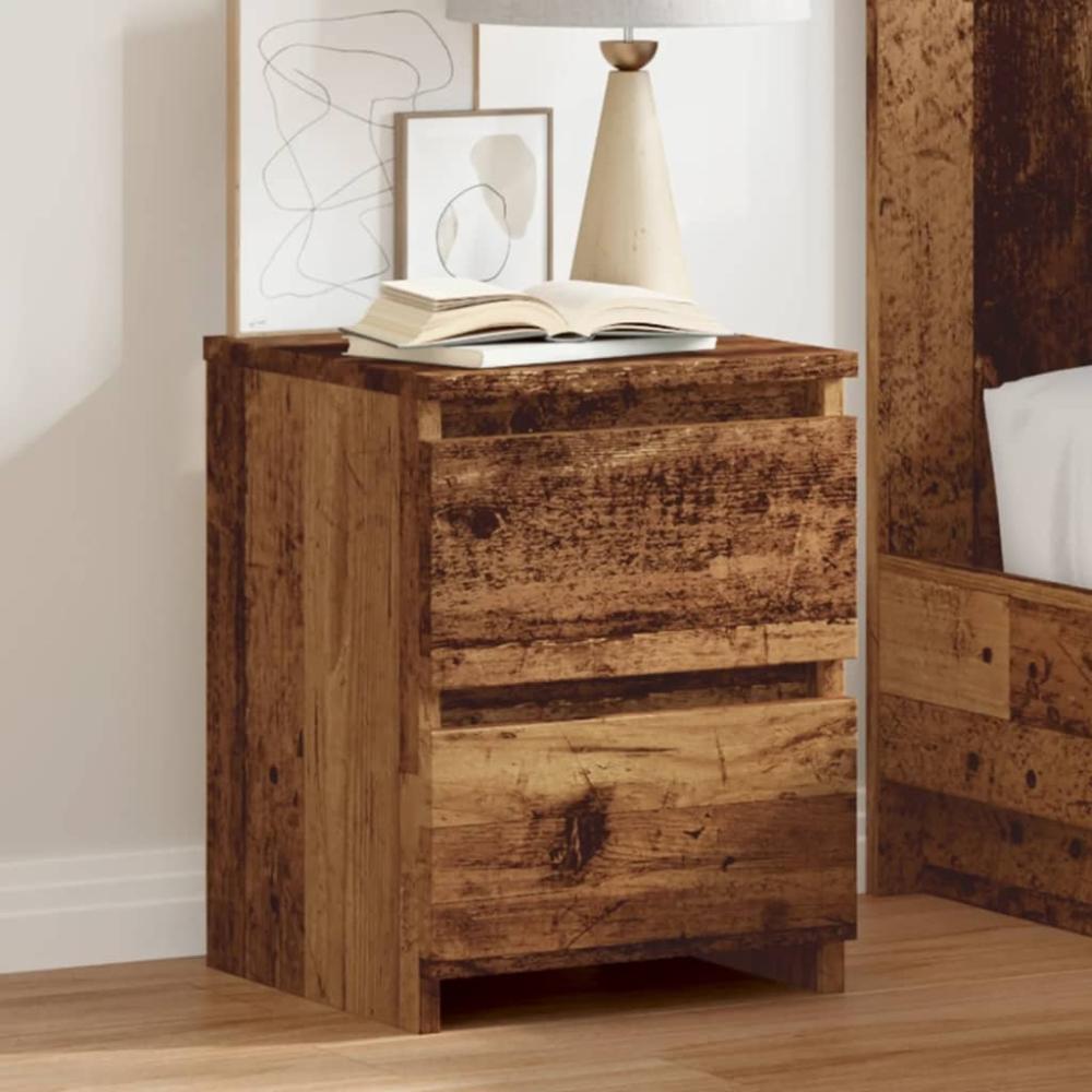 vidaXL Nachttische 2 Stk. Altholz-Optik 30×30×40 cm Holzwerkstoff 855847 Bild 1