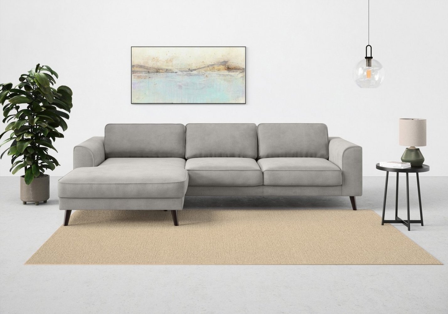 TRENDMANUFAKTUR Ecksofa Lumber Jack, elegantes Designsofa, L-Form, wahlweise mit Bettfunktion u. Bettkasten Bild 1