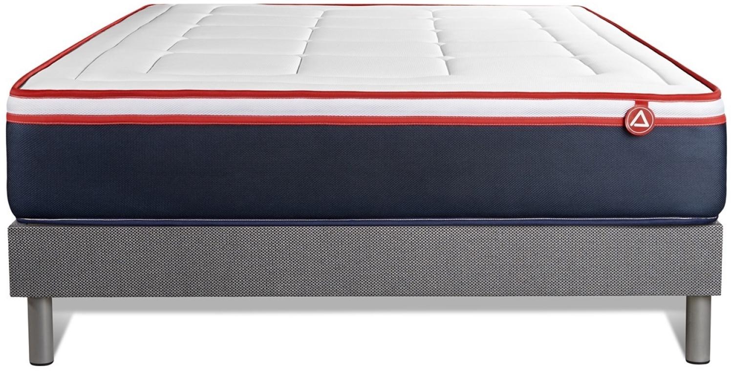 VITAL FORM matratze 140x200 cm + Bettgestell mit lattenrost, Härtegrad 4, Taschenfedern und Rückstellschaum, Höhe : 22 cm Bild 1