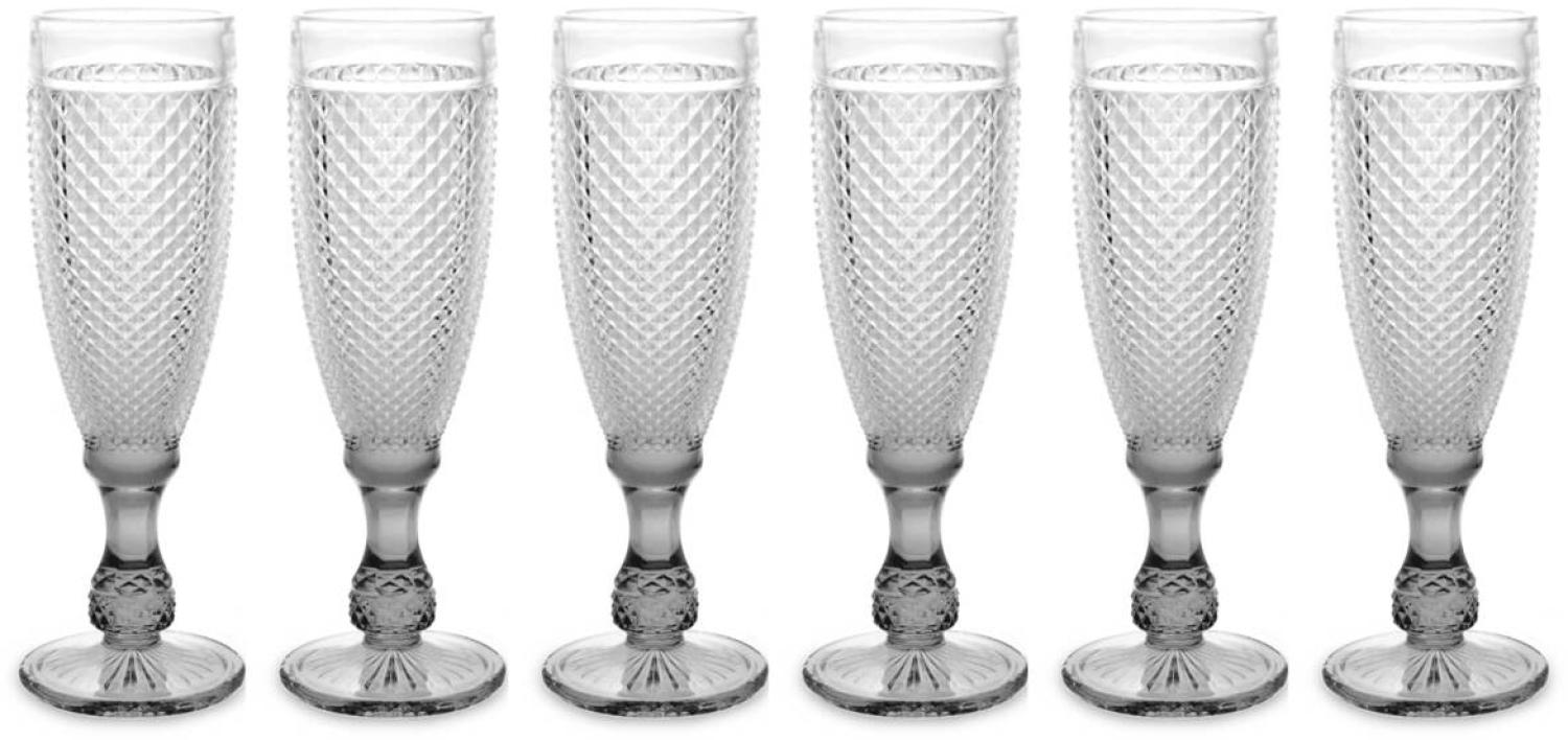 Champagnerglas mit Kristalldesign, 185 ml, 6 Stück Bild 1