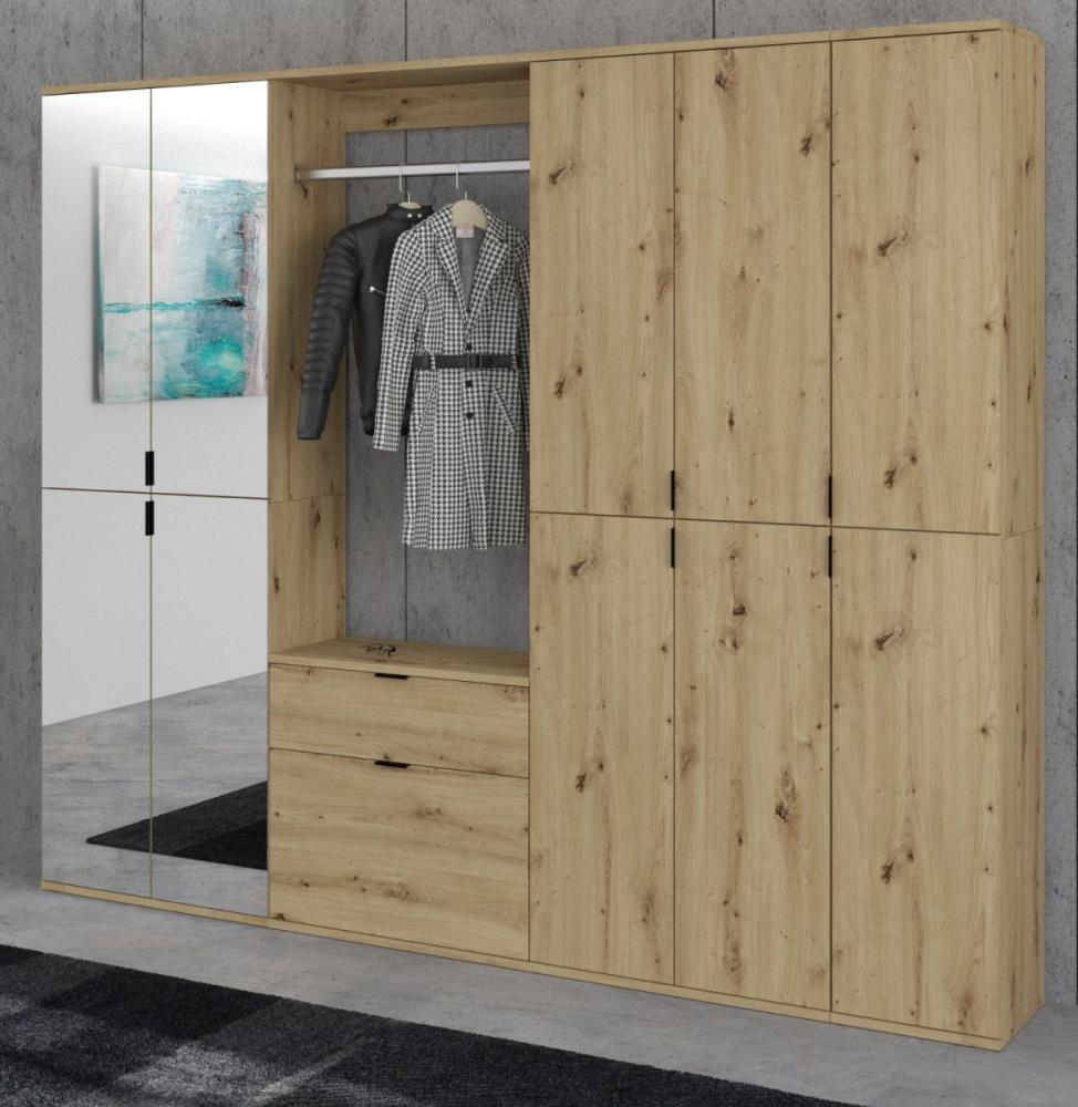 Garderobe mit Spiegel Line-Up in Eiche 213 x 193 cm Bild 1