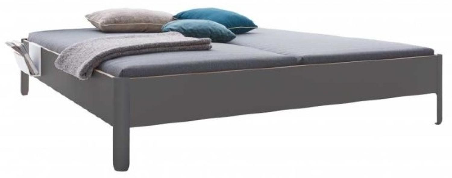 NAIT Doppelbett 200 x 220cm Anthrazit ohne Kopfteil Bild 1