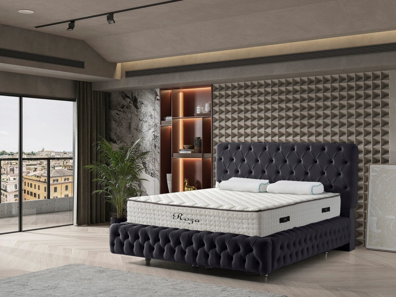 Sitheim-Europe Boxspringbett Boxspringbett Design CHESTER Bett ohne Matratze Bild 1